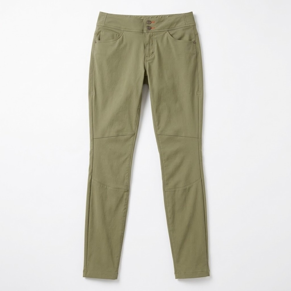 Toad&Co Womens Debug Flextime Skinny Pant Green Insect Shield Size 6 Hiking - Picture 1 of 13